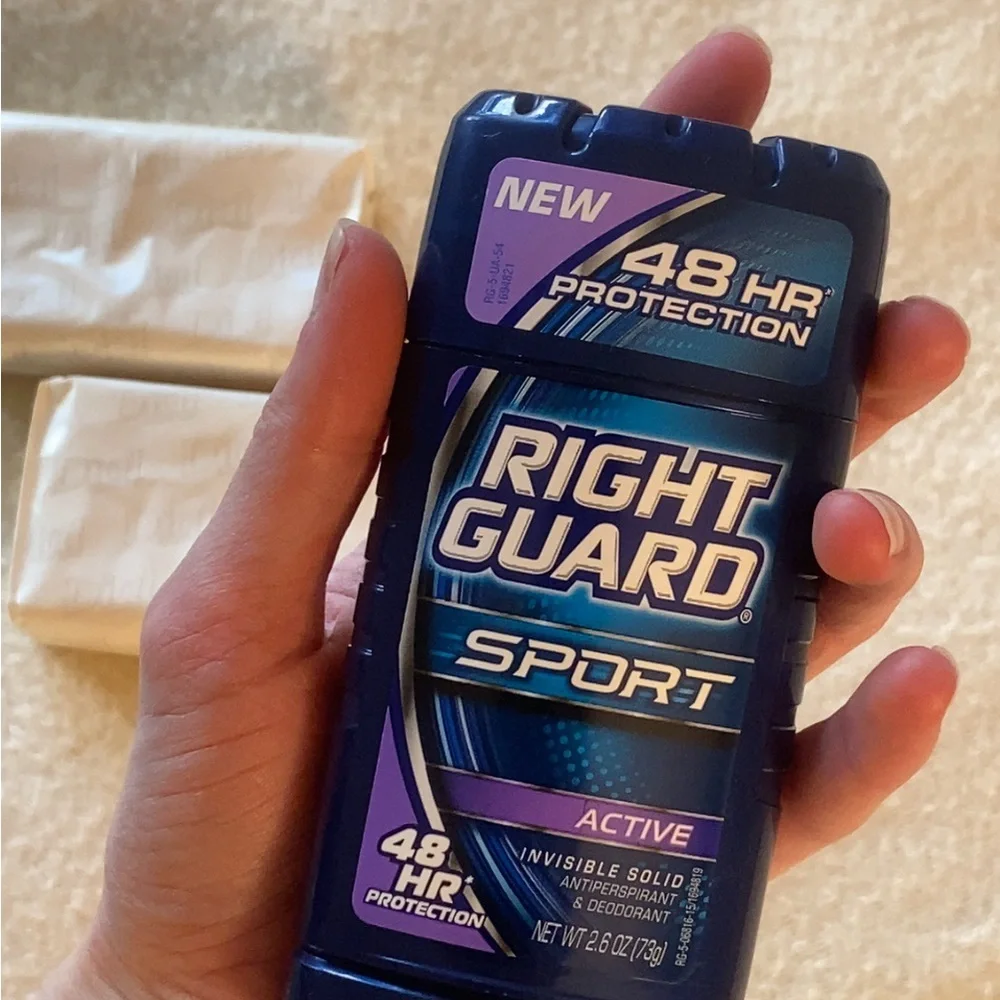 Right Guard 48hr Protection Deodorant and Bar Soap Bundle Brand New!